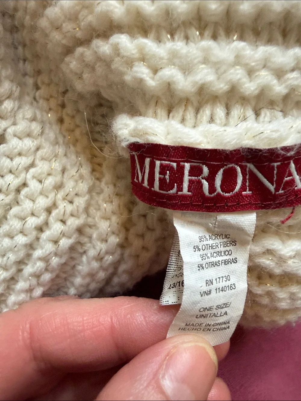 Merona Cream Knit Infinity Scarf